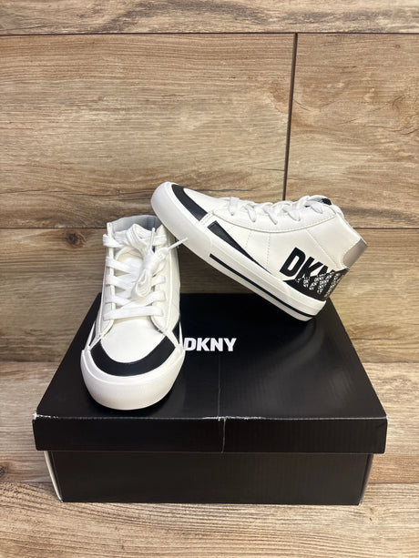 NEW DKNY Girls Hannah Leena High Top Sneakers White sz 12c - Me n Mommy To Be