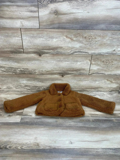 OshKosh Girl Soft Sherpa Brown Jacket sz 3T - Me n Mommy To Be