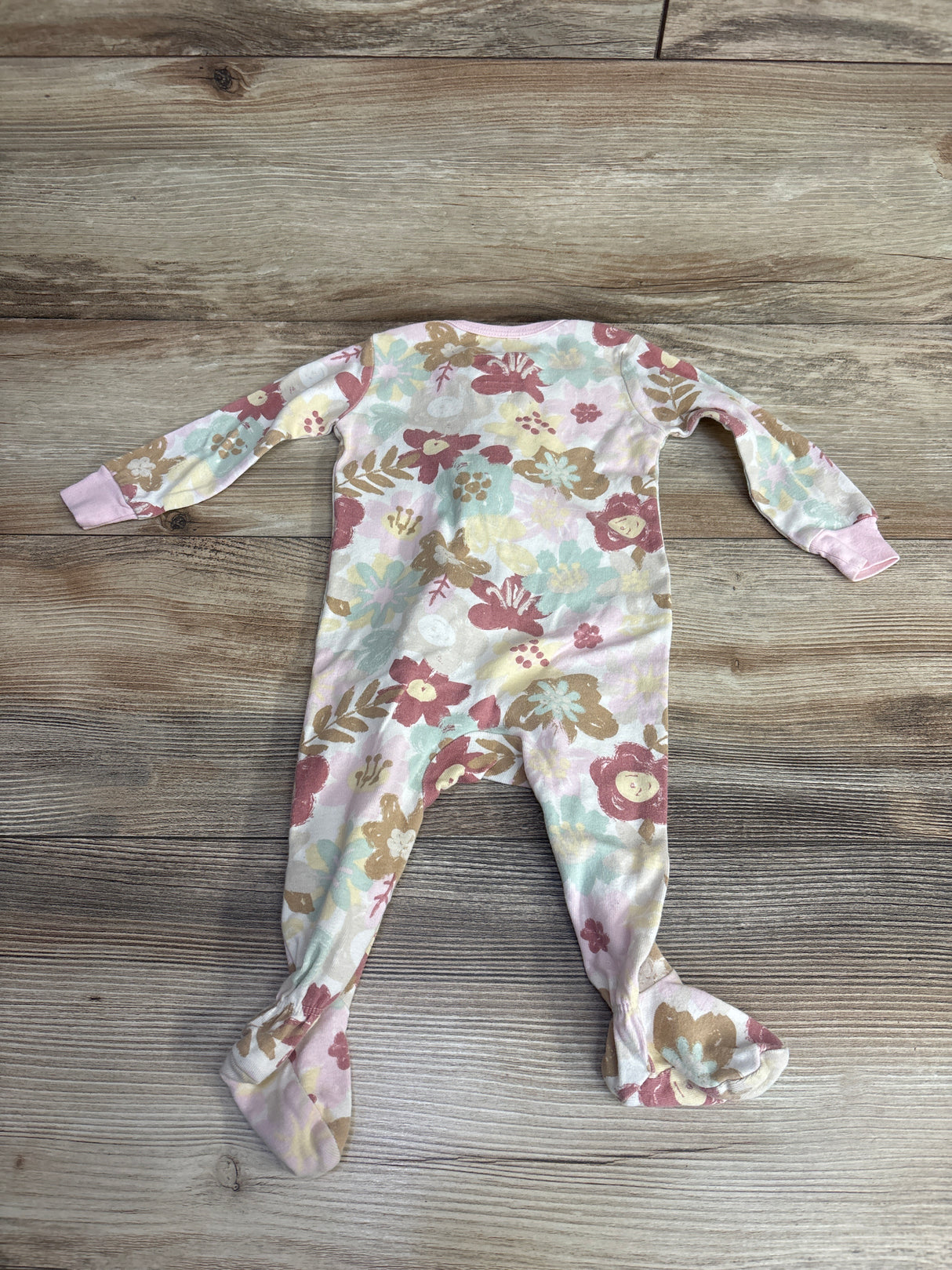 Member's Mark Floral Sleeper Cream sz 6m