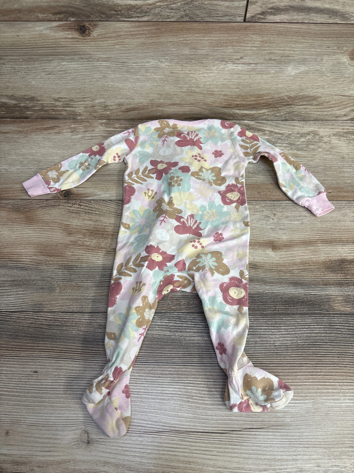 Member's Mark Floral Sleeper Cream sz 6m