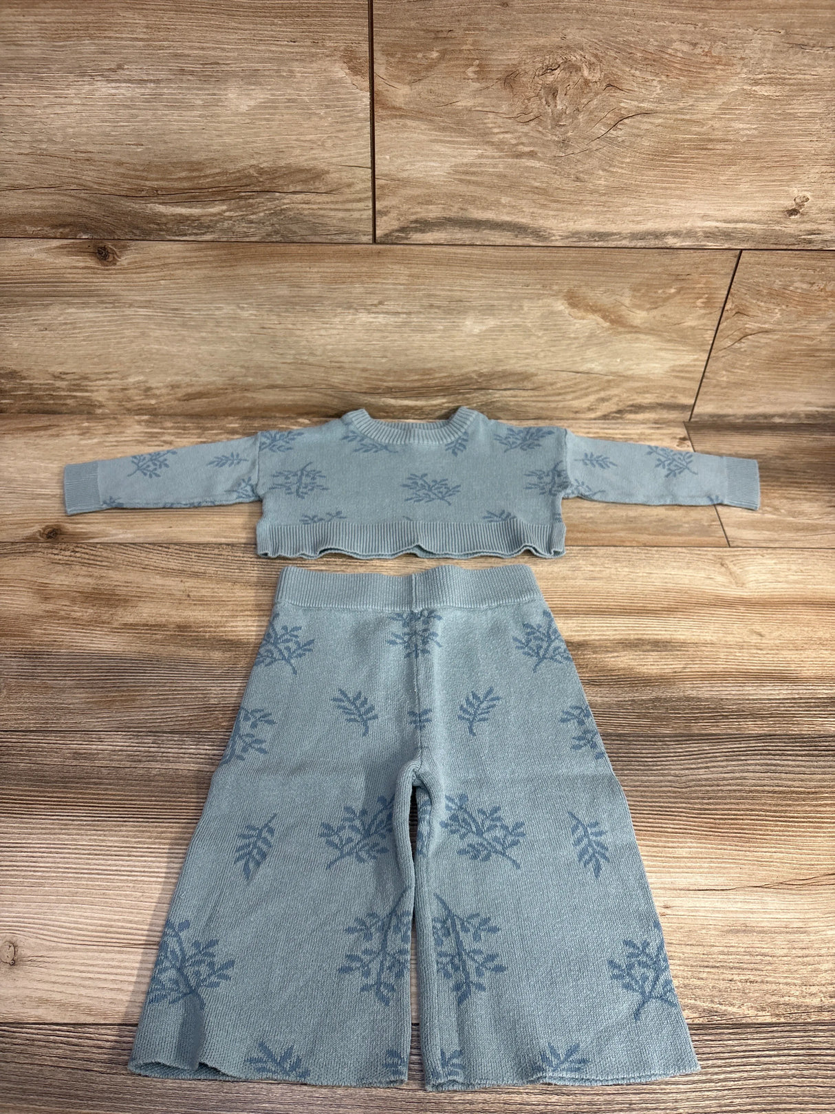 Modern Moments 2pc Knit Sweater Set Light Blue sz 12m