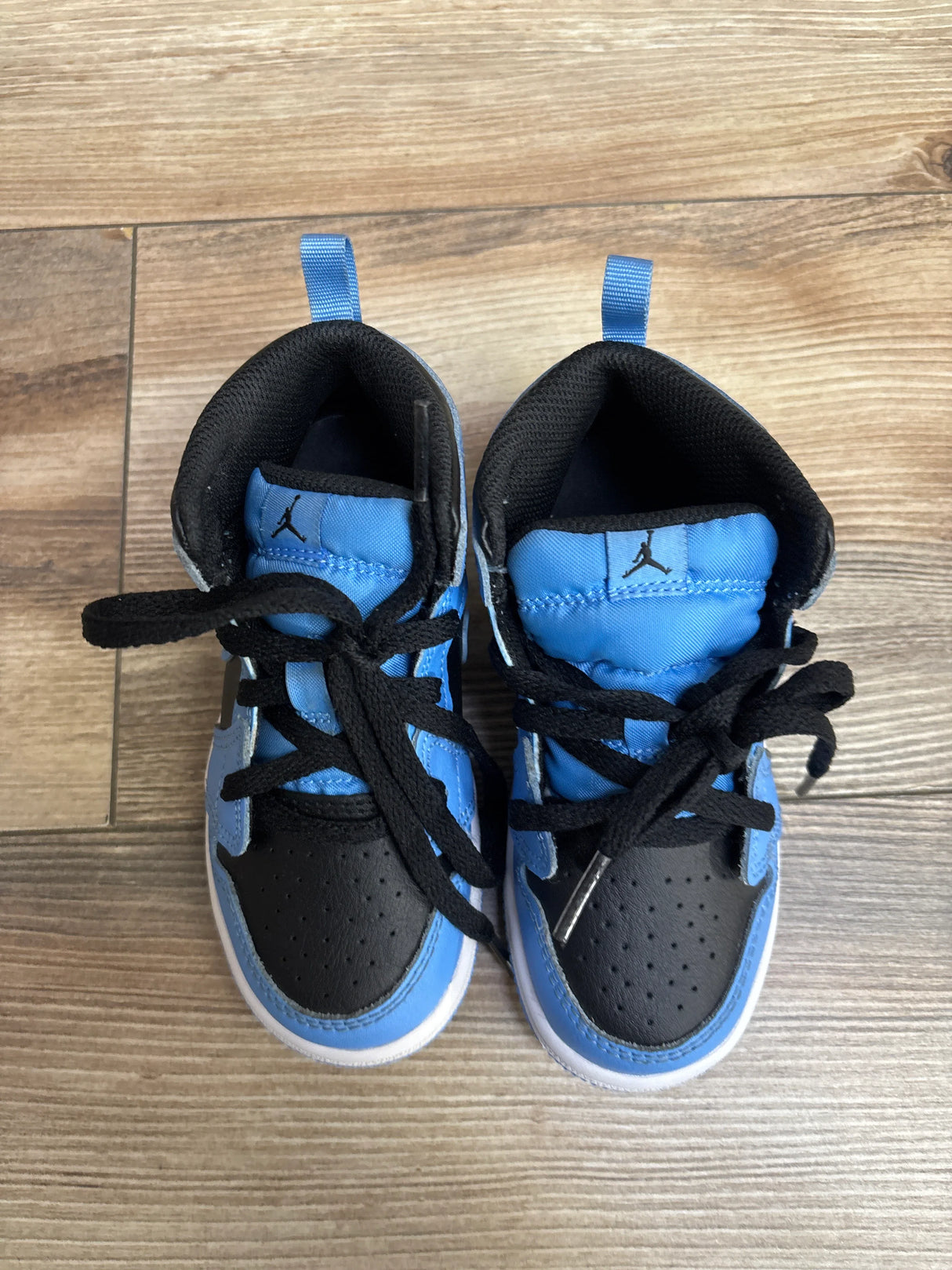 Air Jordan 1 Mid TD 'University Blue Black' Sneakers sz 9c