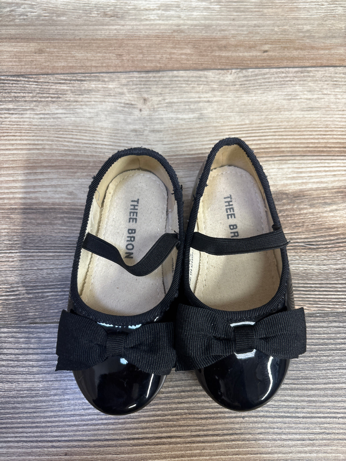 THEE BRON Mary Jane Bow Dress Shoes Black sz 7c