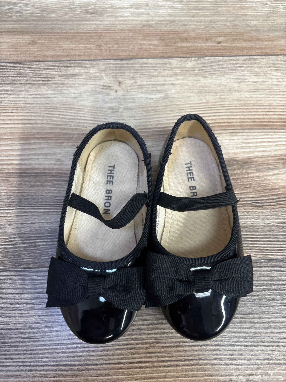 THEE BRON Mary Jane Bow Dress Shoes Black sz 7c