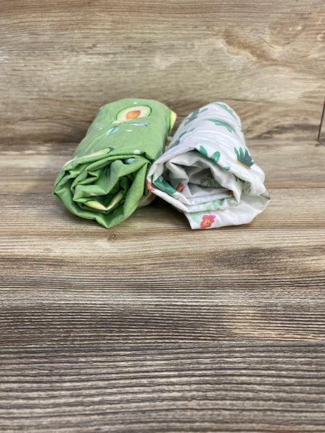 Alva Baby 2pk Changing Pad Fitted Sheets in Avocado & Cactus Print - Me n Mommy To Be