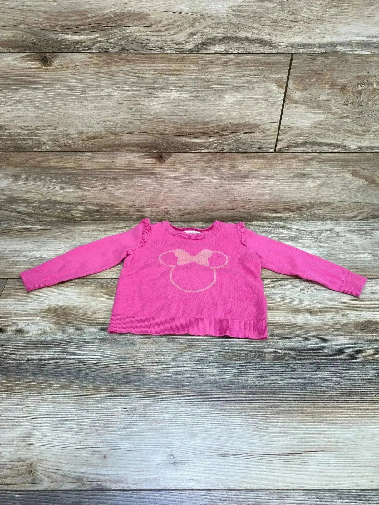Baby Gap Disney Minnie Mouse Ruffle Sweater Pink sz 2T - Me n Mommy To Be