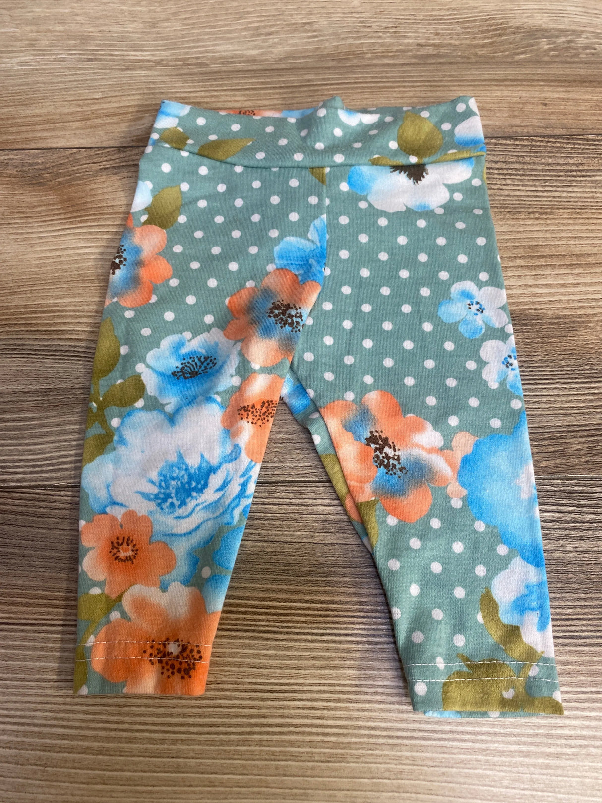 Floral Pants Green sz 0-3m - Me n Mommy To Be