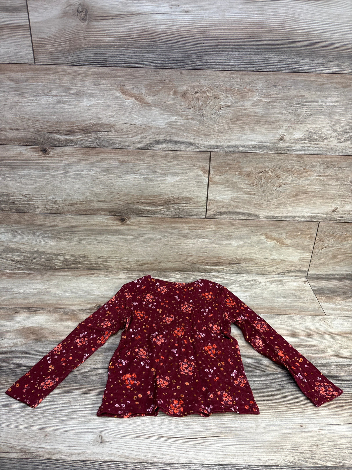 NEW Old Navy Floral Thermal Shirt Red sz 5T