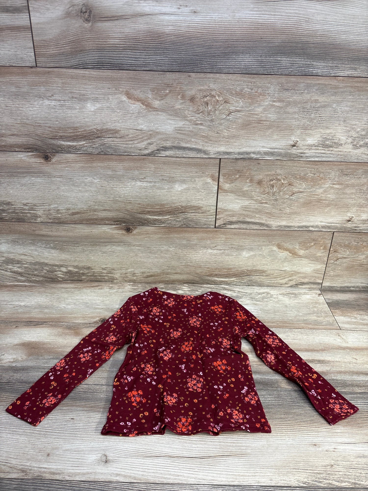 NEW Old Navy Floral Thermal Shirt Red sz 5T