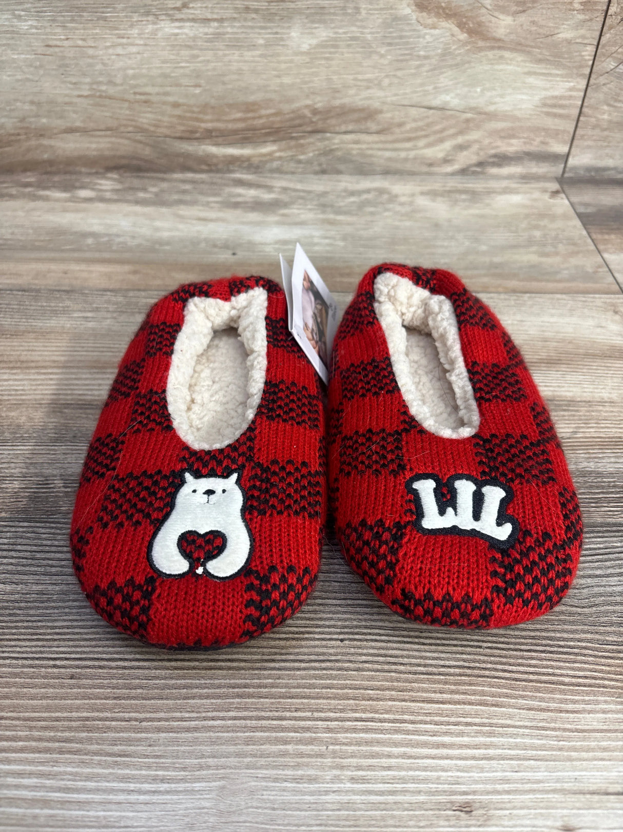 NEW Zizor Lil Bear Slippers Red sz 2-3Y