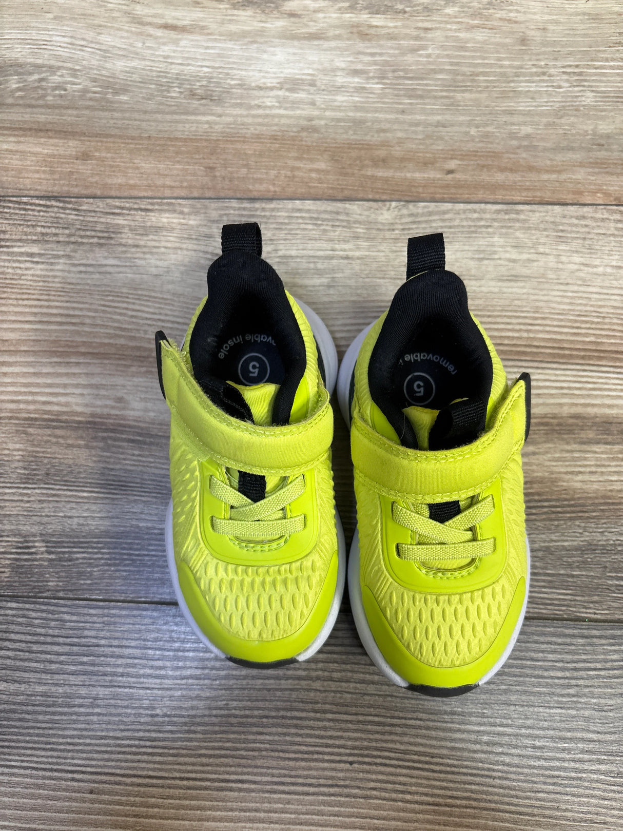 All In Motion Hook and Loop Strap Shoes Yellow sz 5c