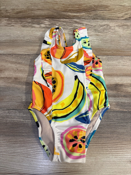 TEA 1pc Fruit Print Ruffle Swimsuit White sz 12-18m - Me n Mommy To Be