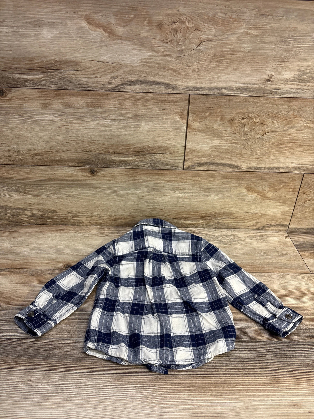 Cat & Jack Plaid Flannel Shirt Navy sz 2T - Me n Mommy To Be