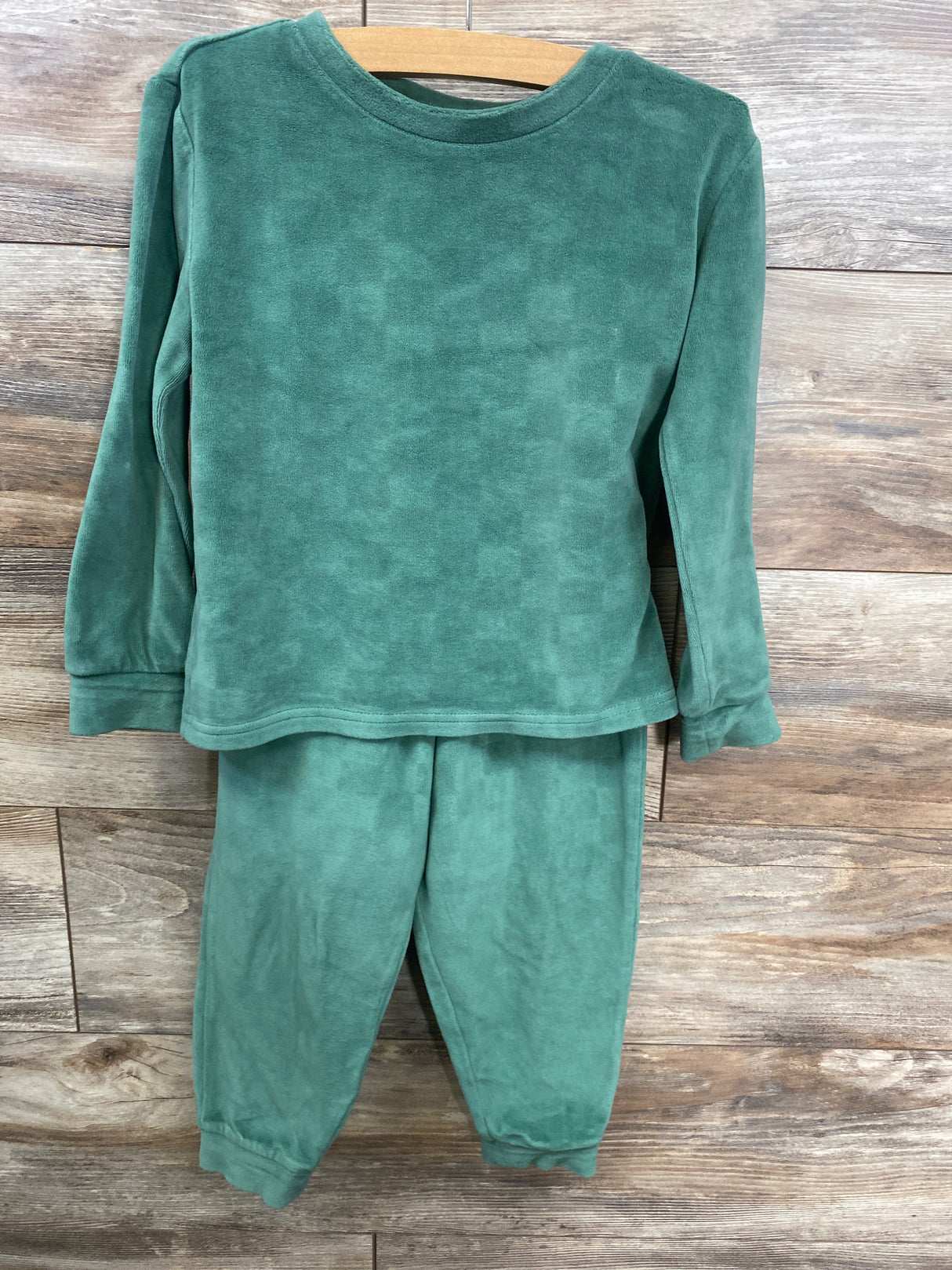 Member's Mark 2pc Cozy Pajama Set Green sz 4/5T