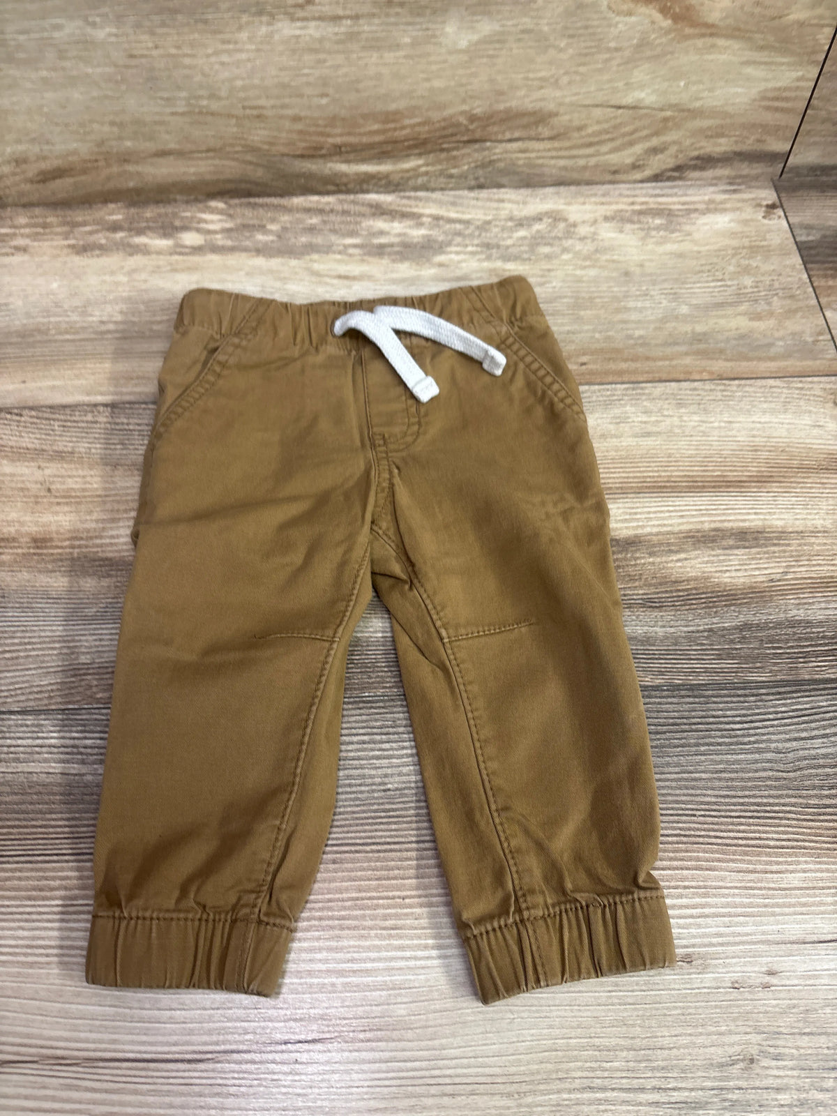 Cat & Jack drawstring cotton joggers in tan for infants, size 12m