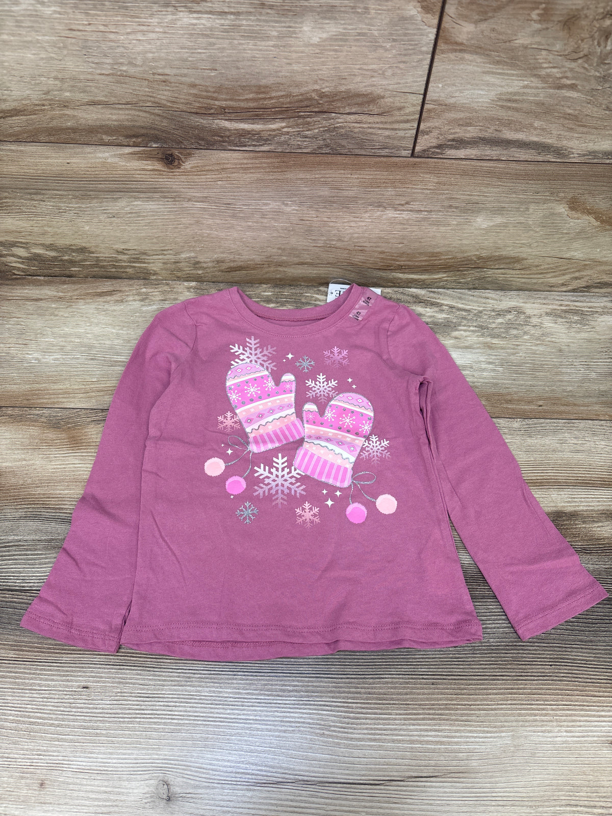NEW Children's Place Mittens Shirt Pink sz 4T