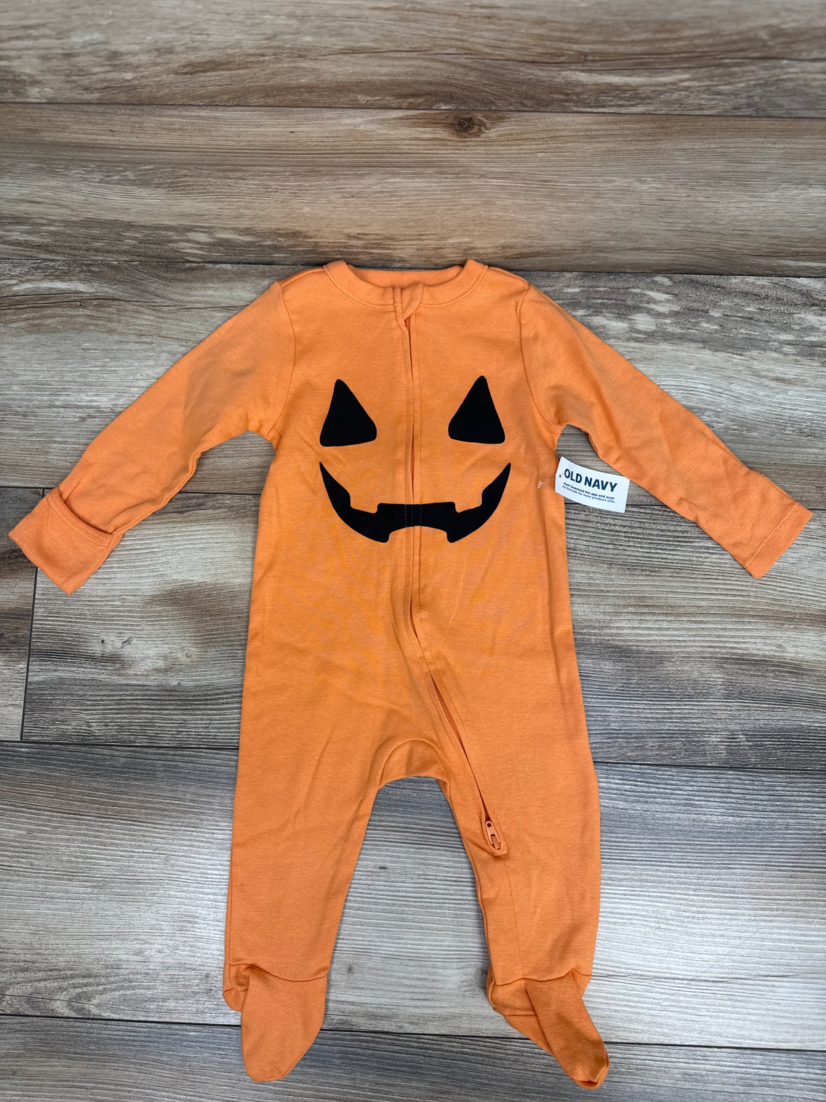 NEW Old Navy Jack-O-Lantern Sleeper Orange sz 6-9m