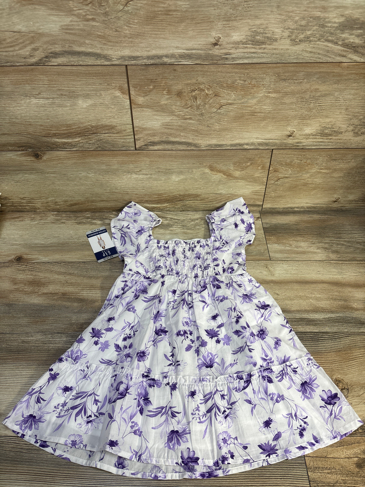 NEW Gap Kids Floral Cotton Sundress White sz 4/5T