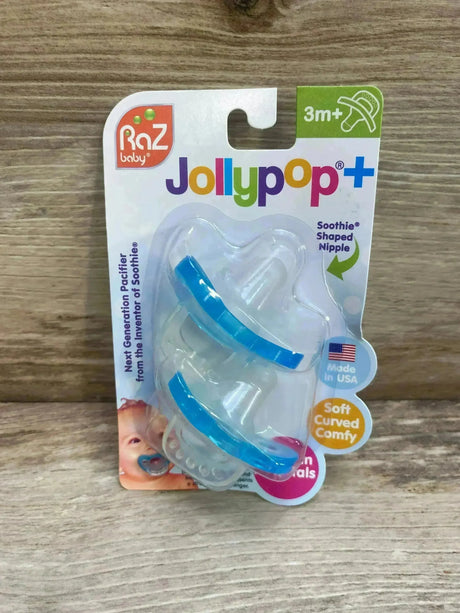 NEW Raz Baby JollyPop Pacifiers 2Pk sz 3m+ - Me n Mommy To Be