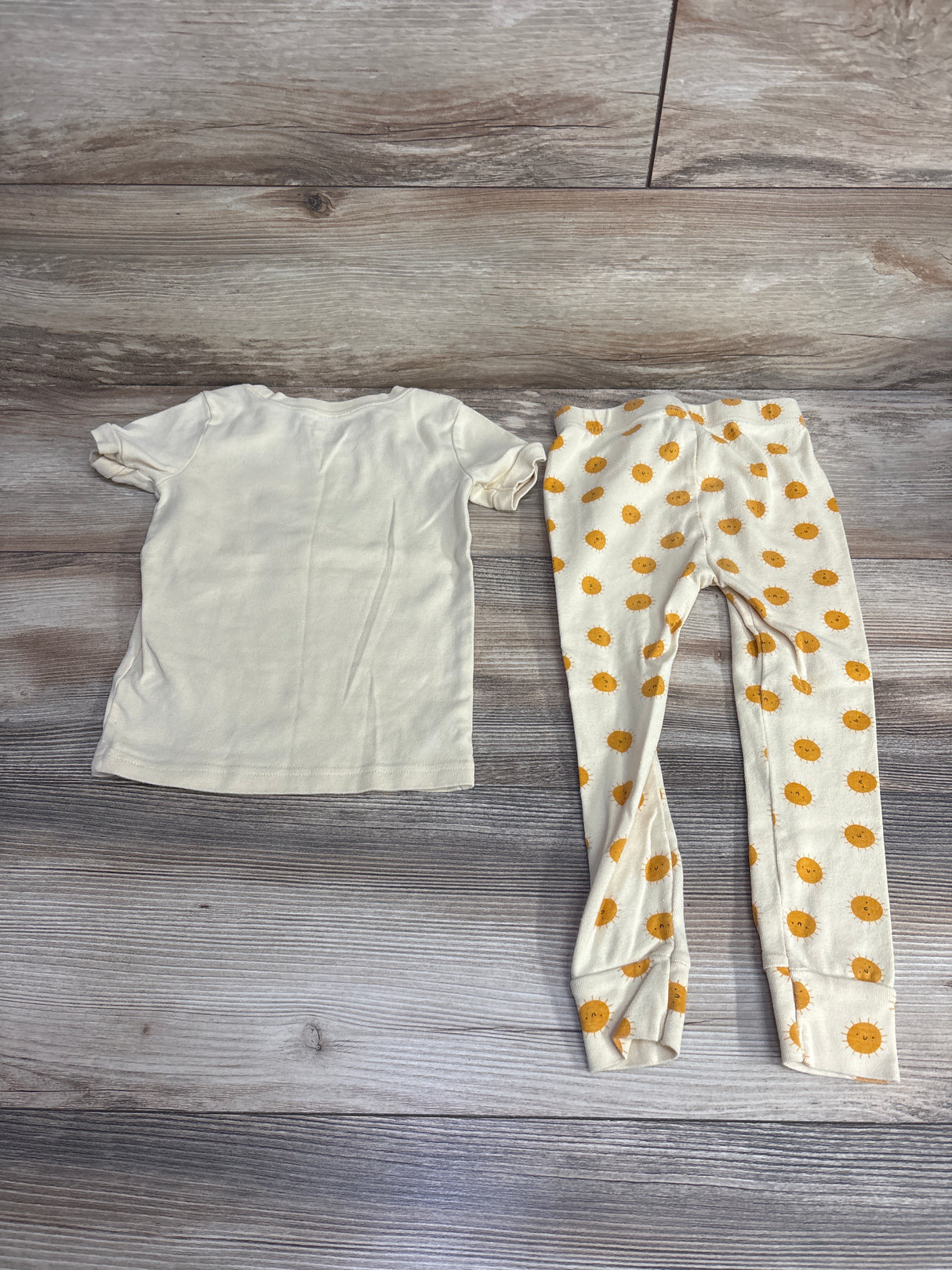 Old Navy 2pc You Are My Sunshine Pajama Set Cream sz 3T