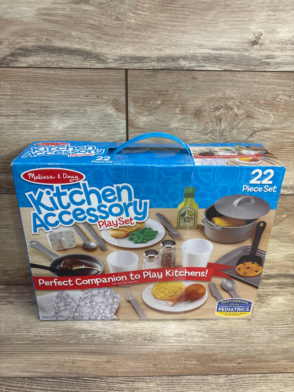 NEW Melissa & Doug 22-Piece Play Kitchen Accessories Set