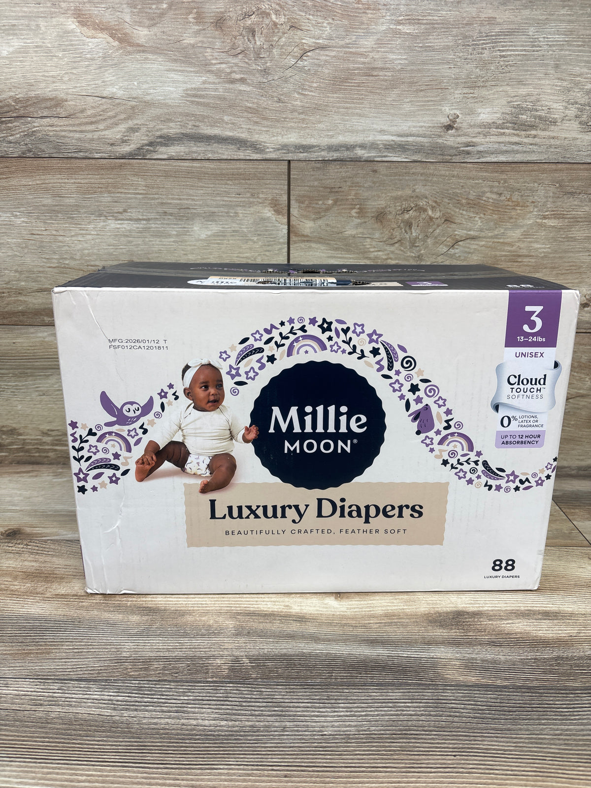 NEW Millie Moon Luxury Diapers Size 3 88ct