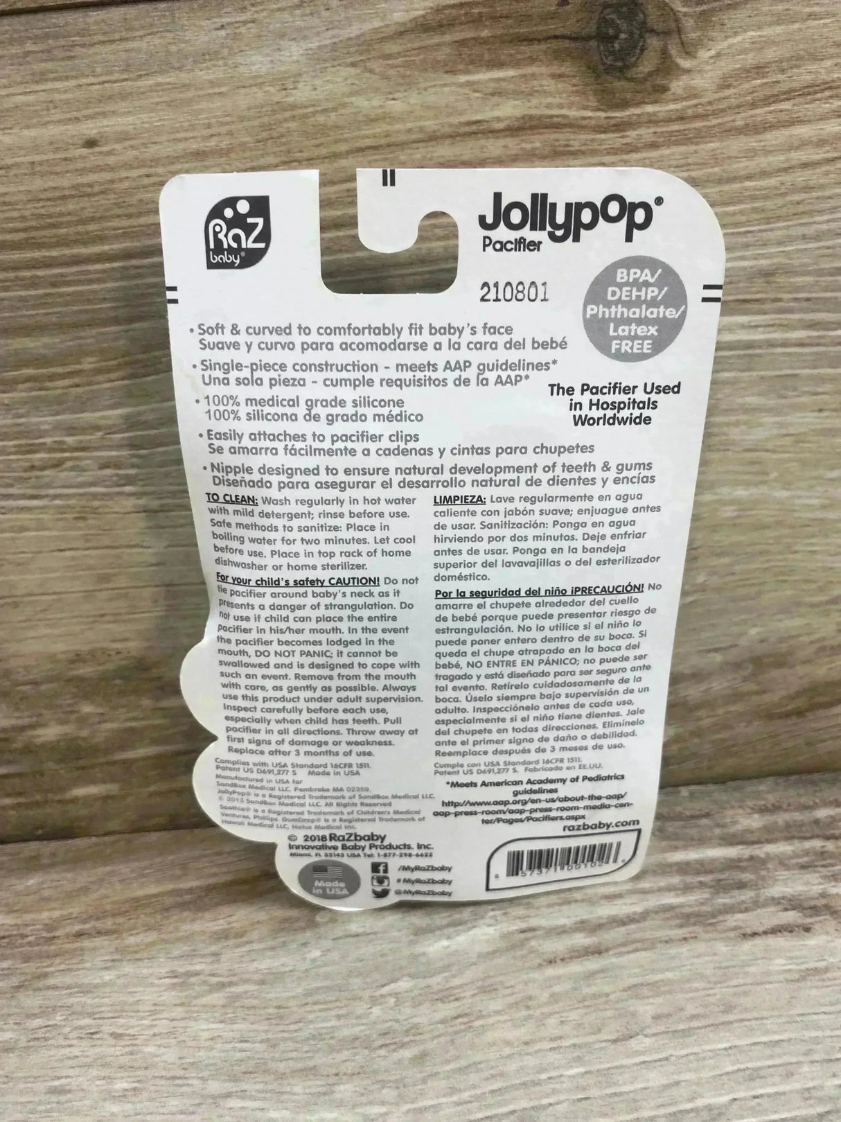 NEW Raz Baby JollyPop Pacifiers 2Pk sz 3m+ - Me n Mommy To Be