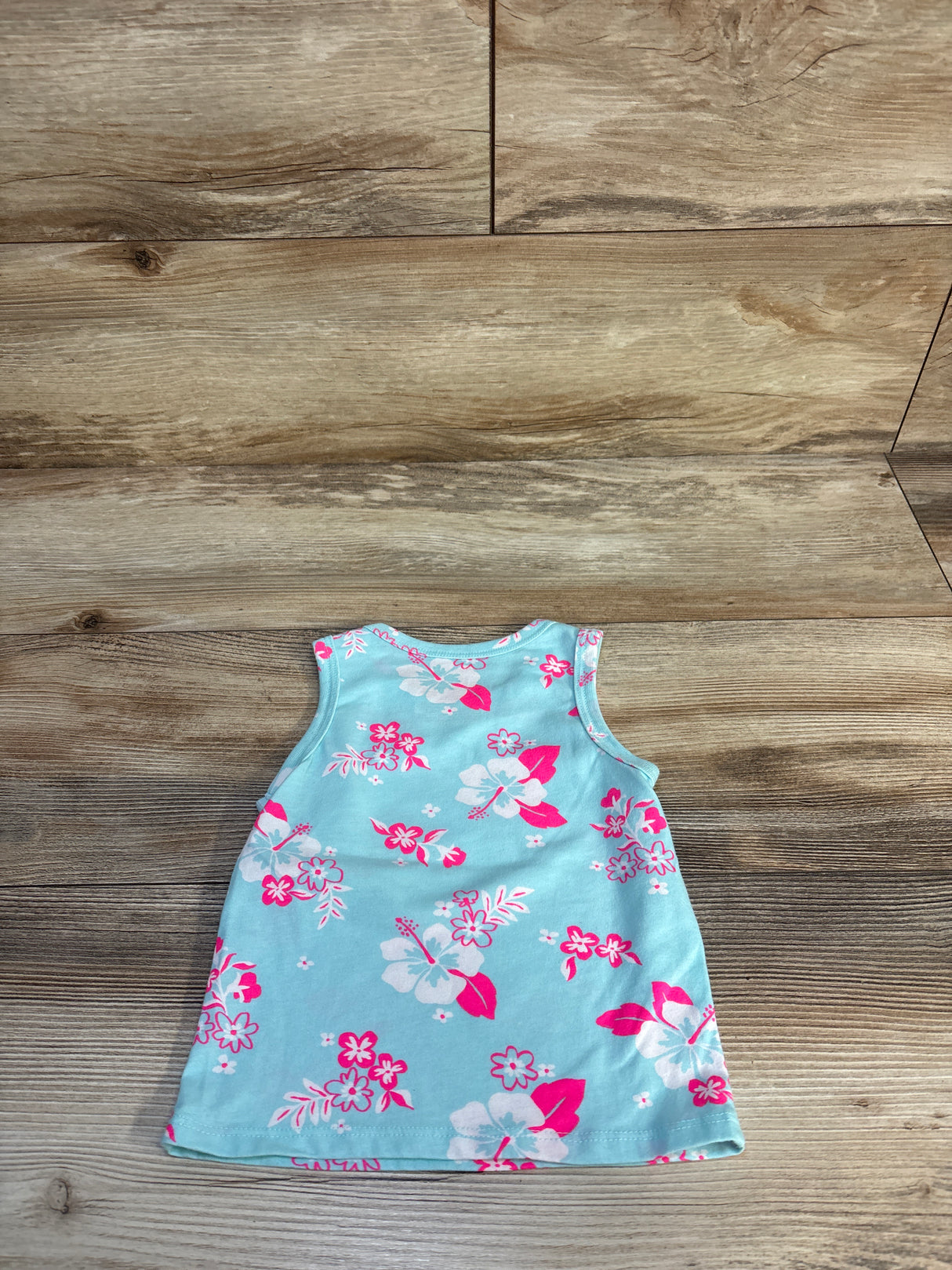 Cat & Jack Floral Tank Top Light Blue sz 12m