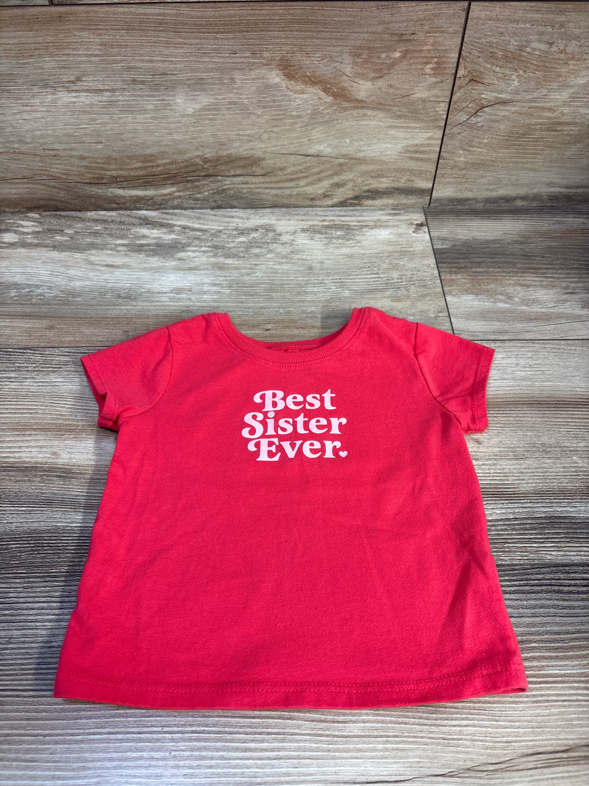 Wonder Nation Best Sister Ever Shirt Pink sz 6/9m