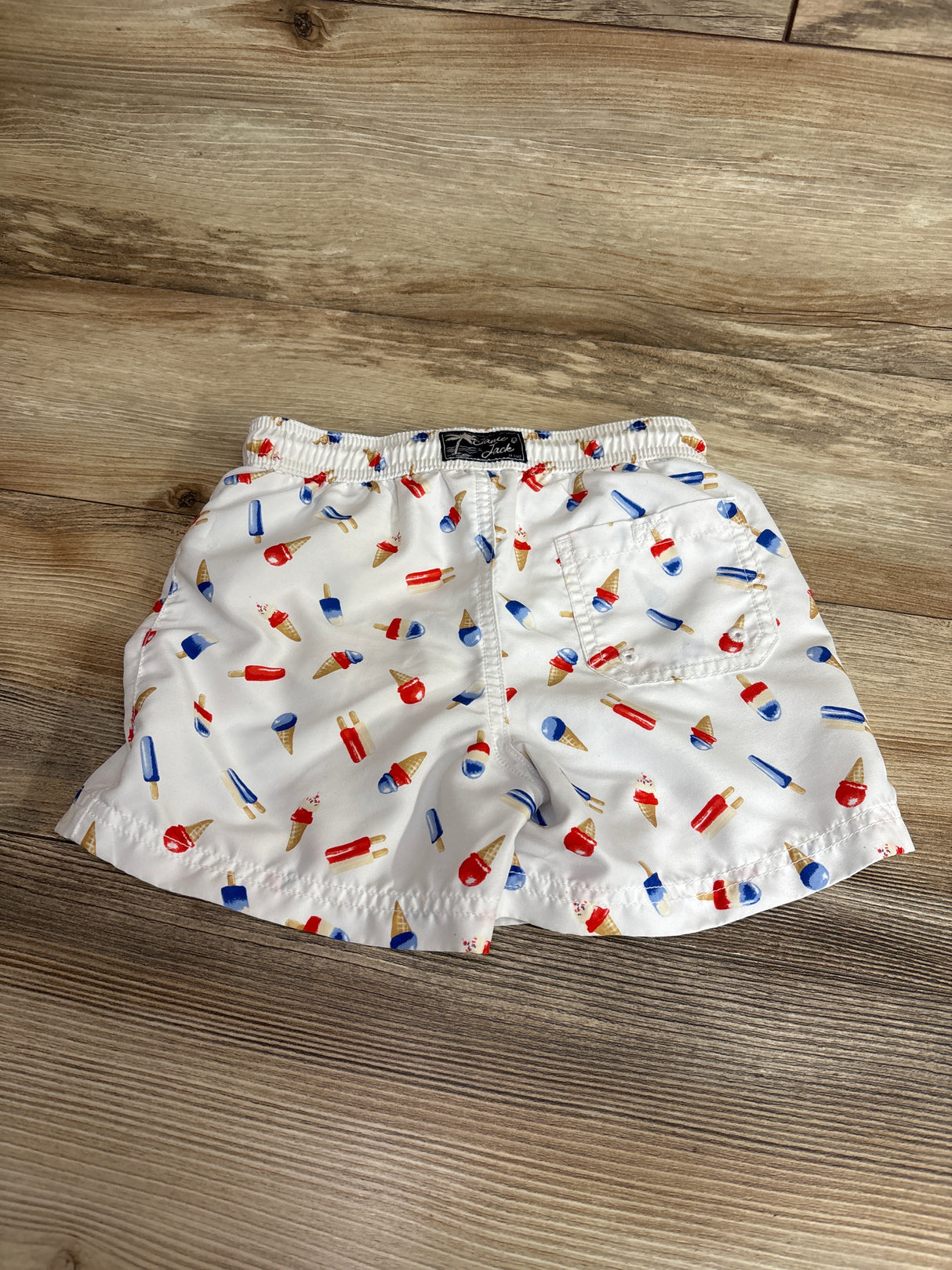 Janie & Jack Popsicle Swim Trunks White sz 5T
