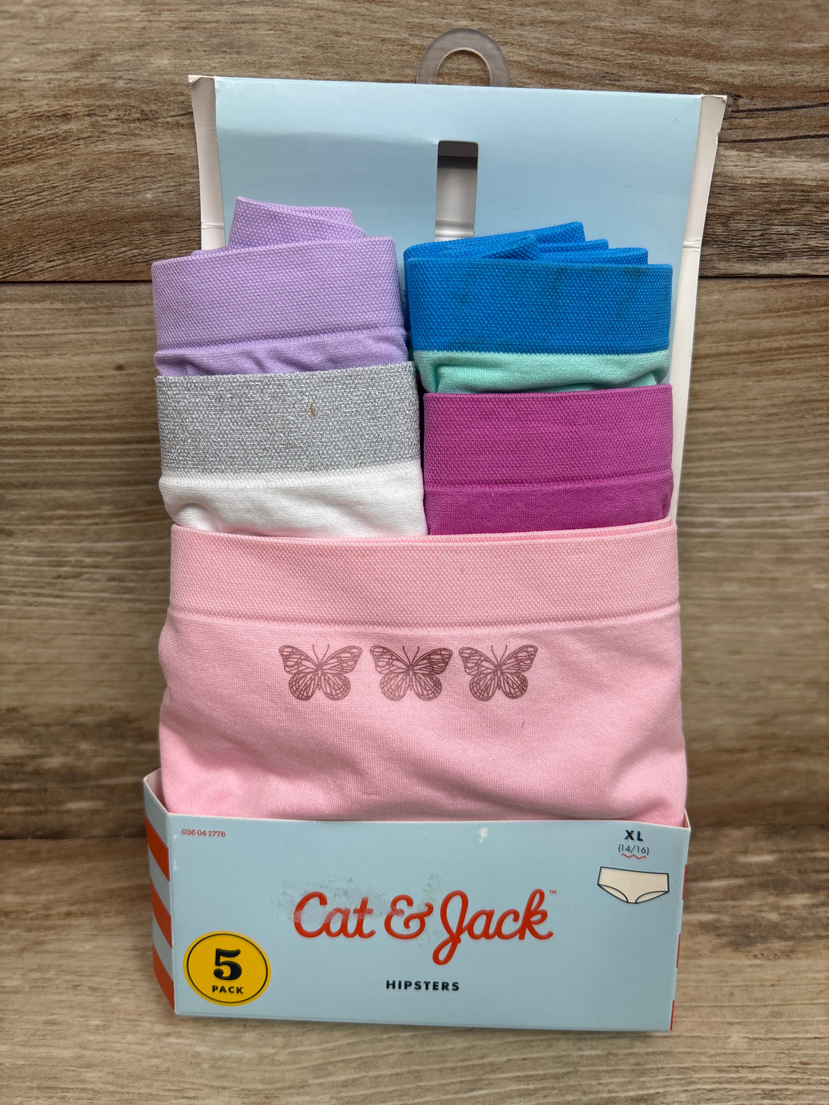 NEW Cat & Jack Girls' Hipsters 5pk sz XL (14-16)