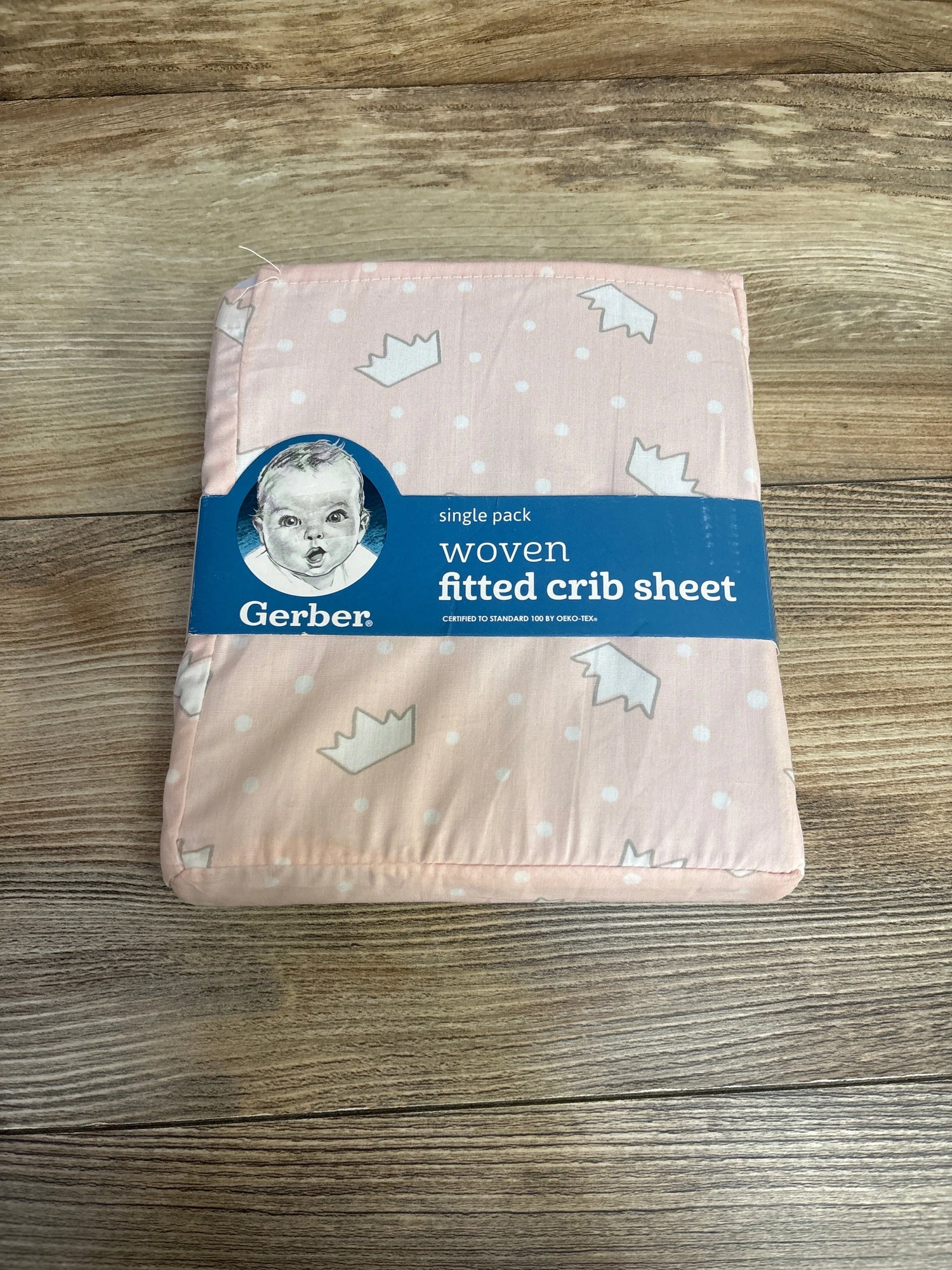 NEW Gerber Fitted Crib Sheet, Princess Crowns Pink - Me n Mommy To Be