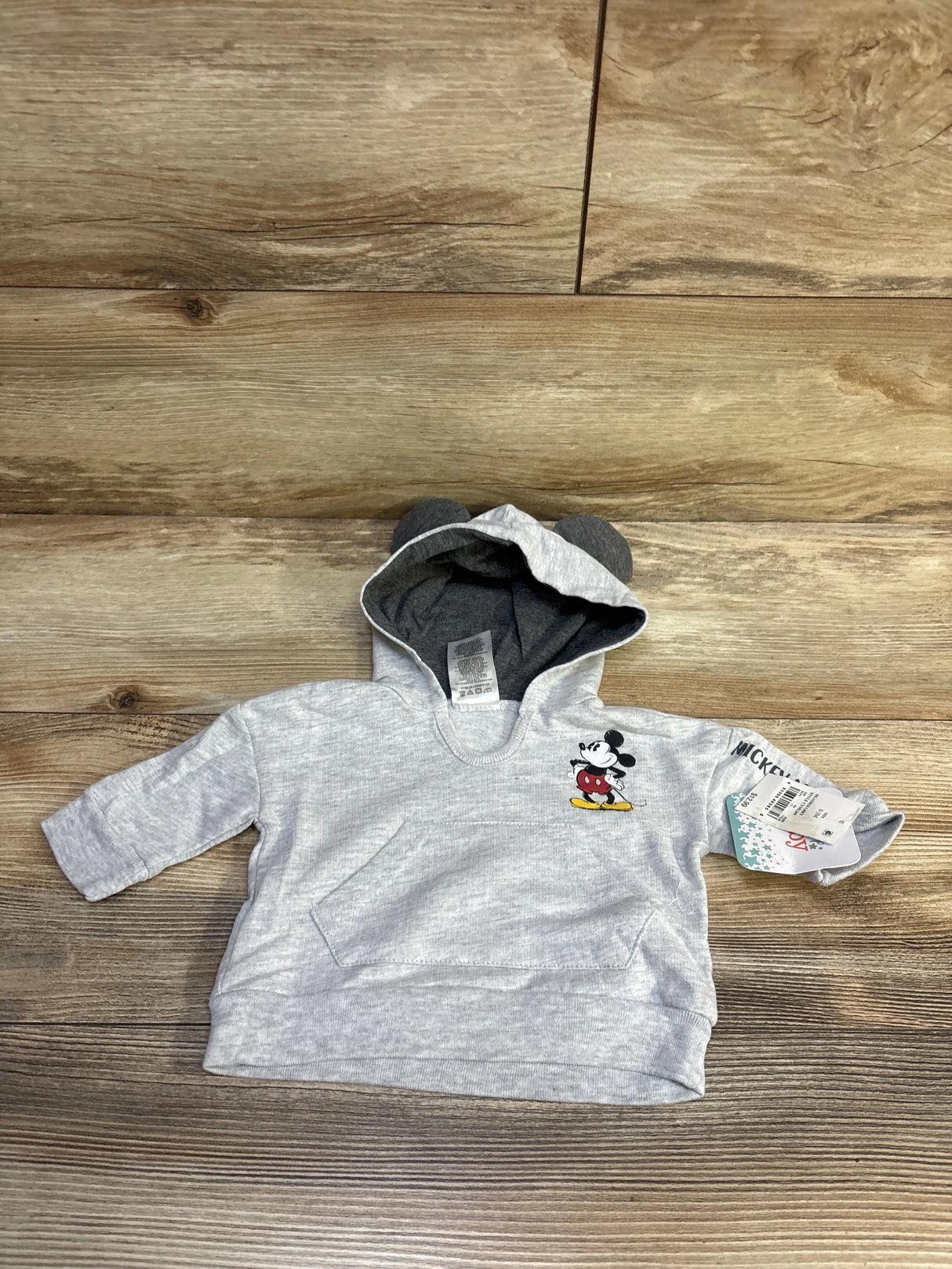 NEW Disney Baby Mickey Mouse Pullover Sweatshirt Grey sz 0-3m