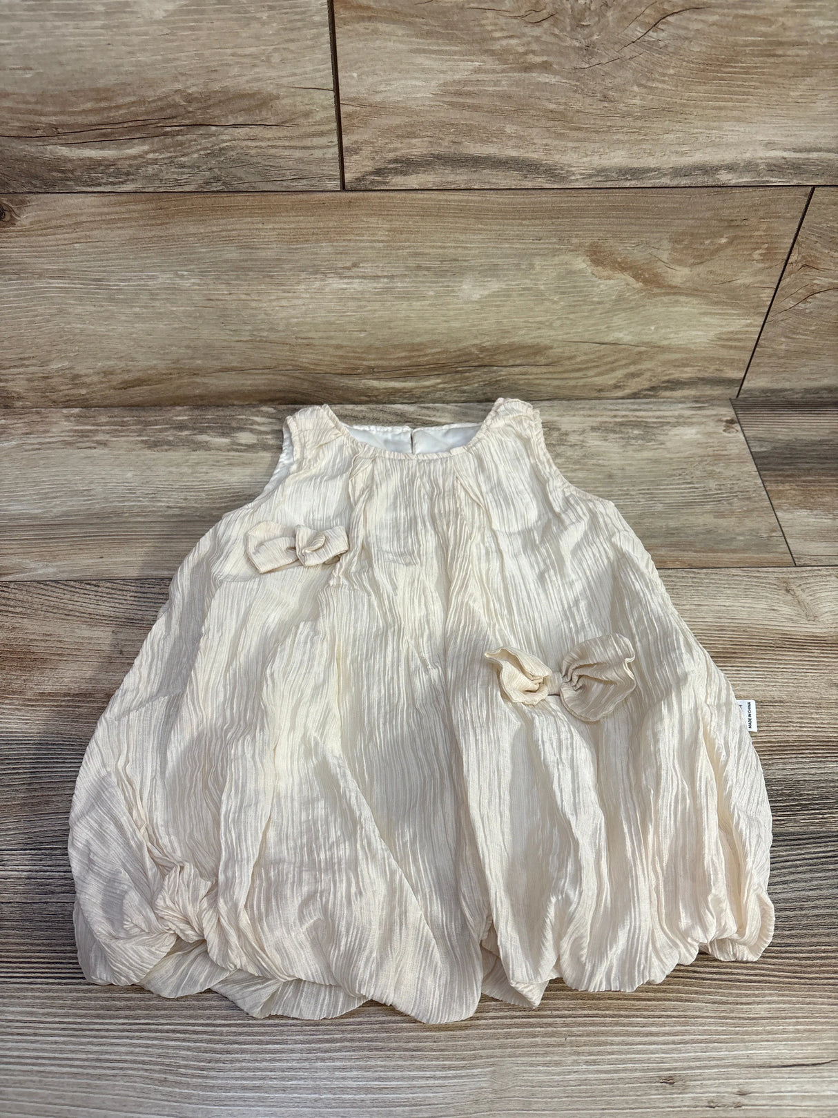 Shein Bow Dress Cream sz 12-18m - Me n Mommy To Be