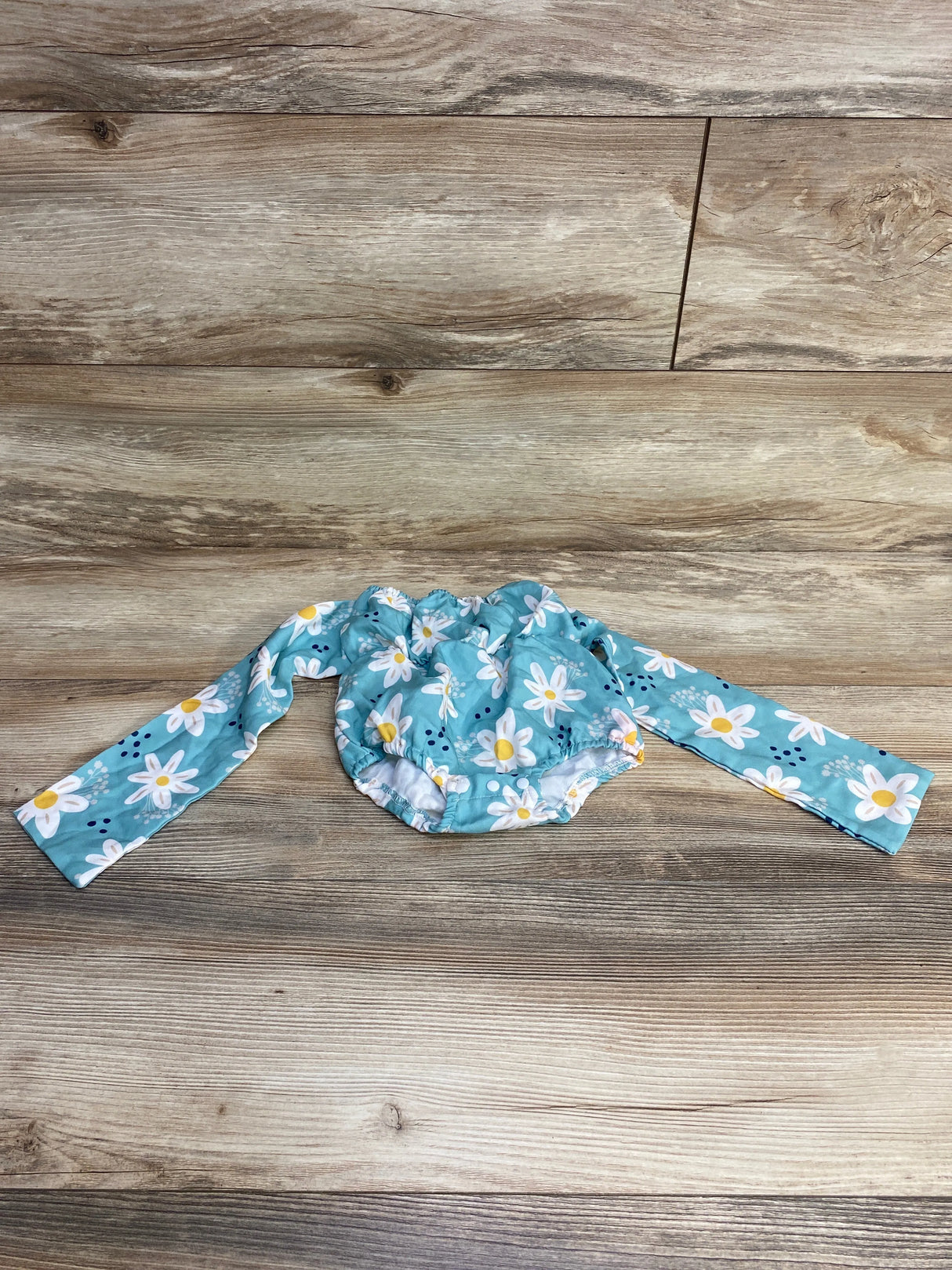 Patpat Floral Romper Blue sz 6-9m - Me n Mommy To Be