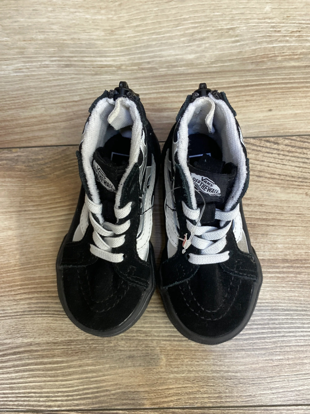 NWOT Vans Sk8-Hi Zip 'Metallic Flame' Sneakers, Black sz 5c