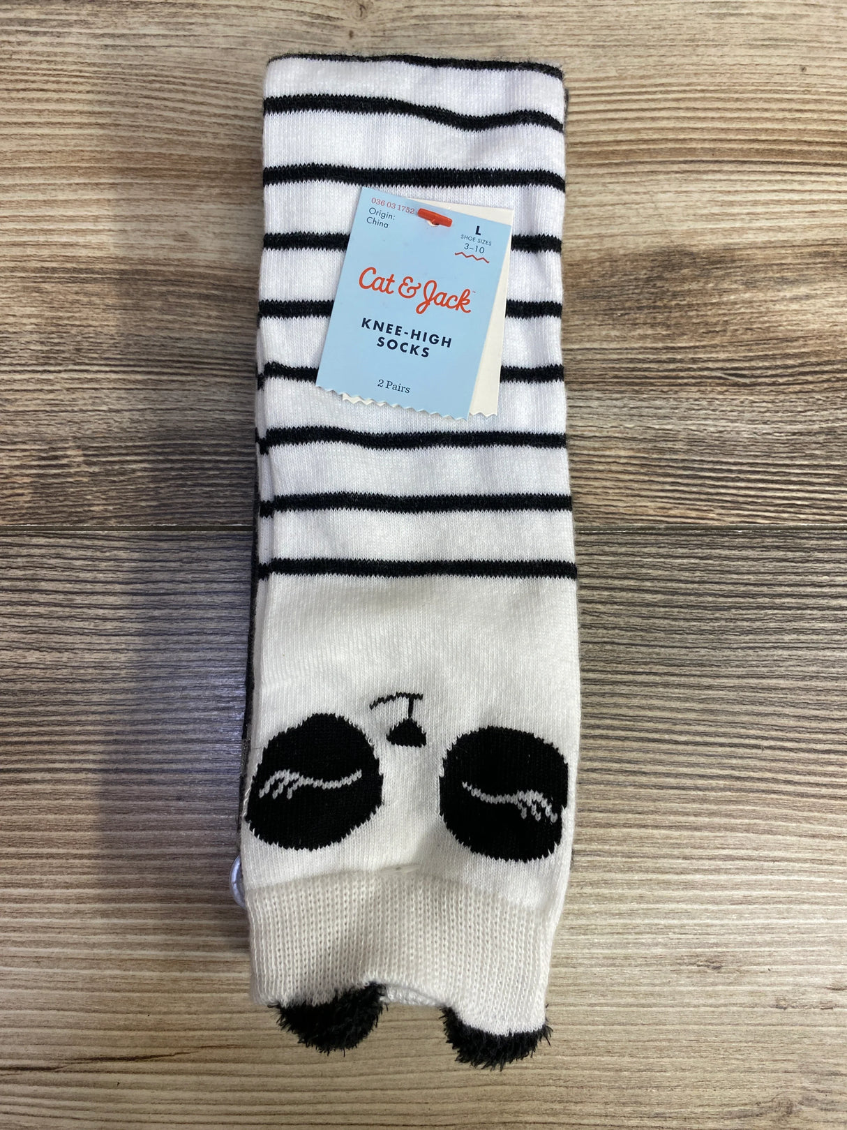 NEW Cat & Jack Knee-High Socks 2pk sz L (3-10)