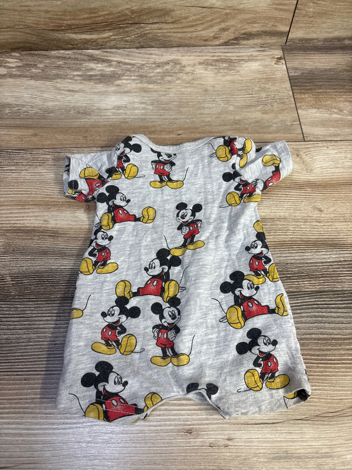 Disney Baby Mickey Mouse Shortie Romper Grey sz Newborn