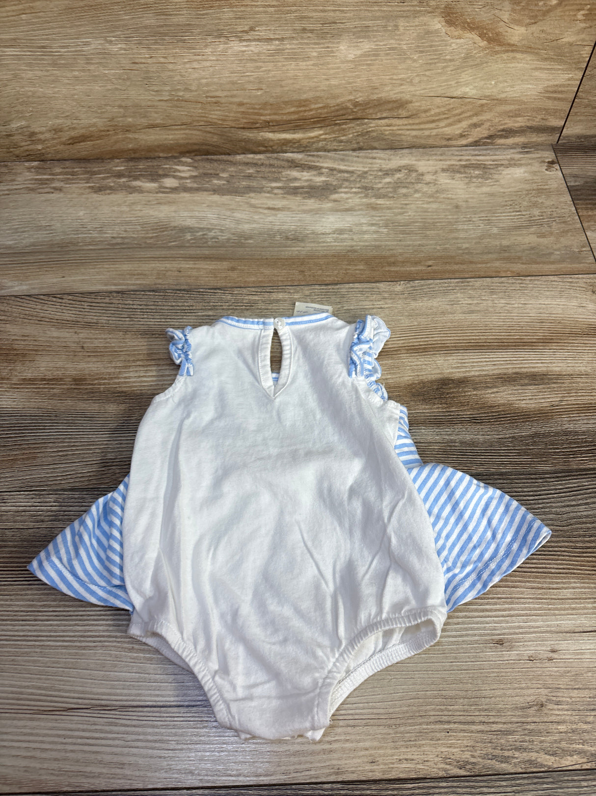 First Impressions Striped Bodysuit Dress Blue sz 0-3m