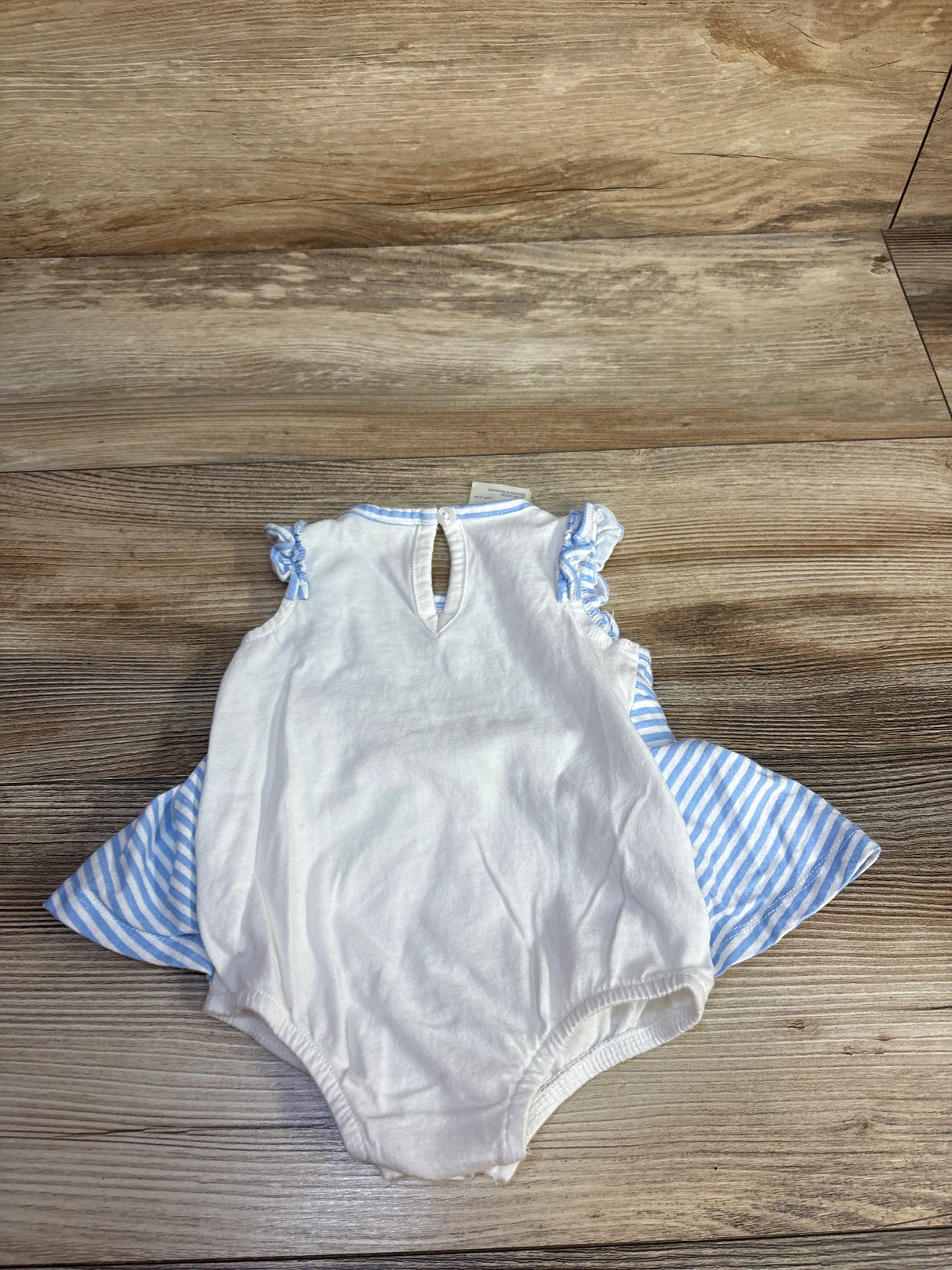 First Impressions Striped Bodysuit Dress Blue sz 0-3m