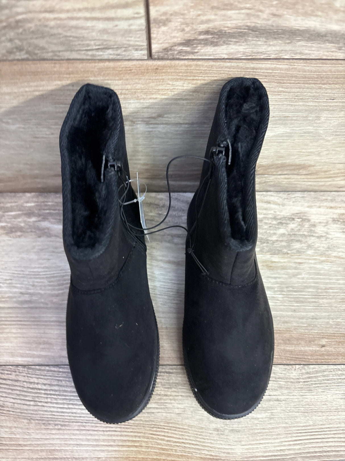 NEW Cat & Jack Holland Shearling Style Boots Black sz 13c