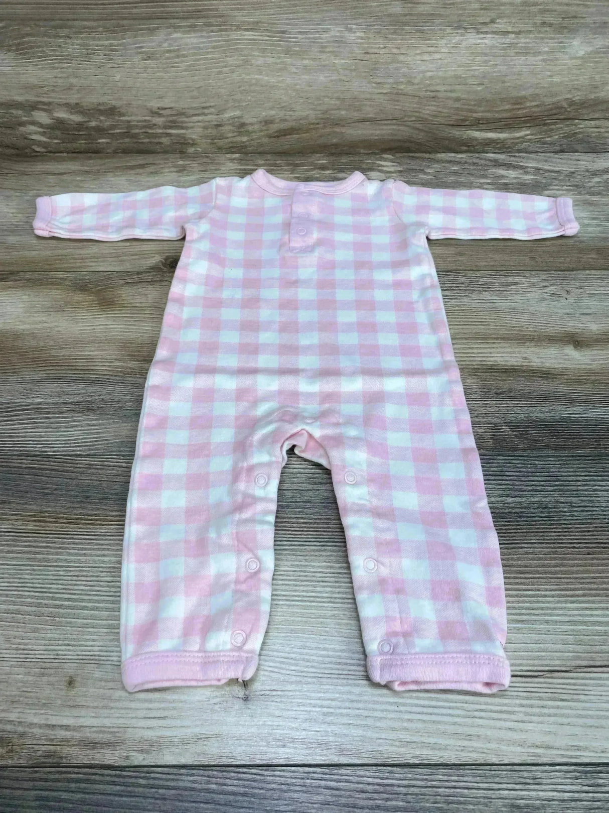 Hudson Baby Plaid Coverall Pink sz 3-6m - Me n Mommy To Be