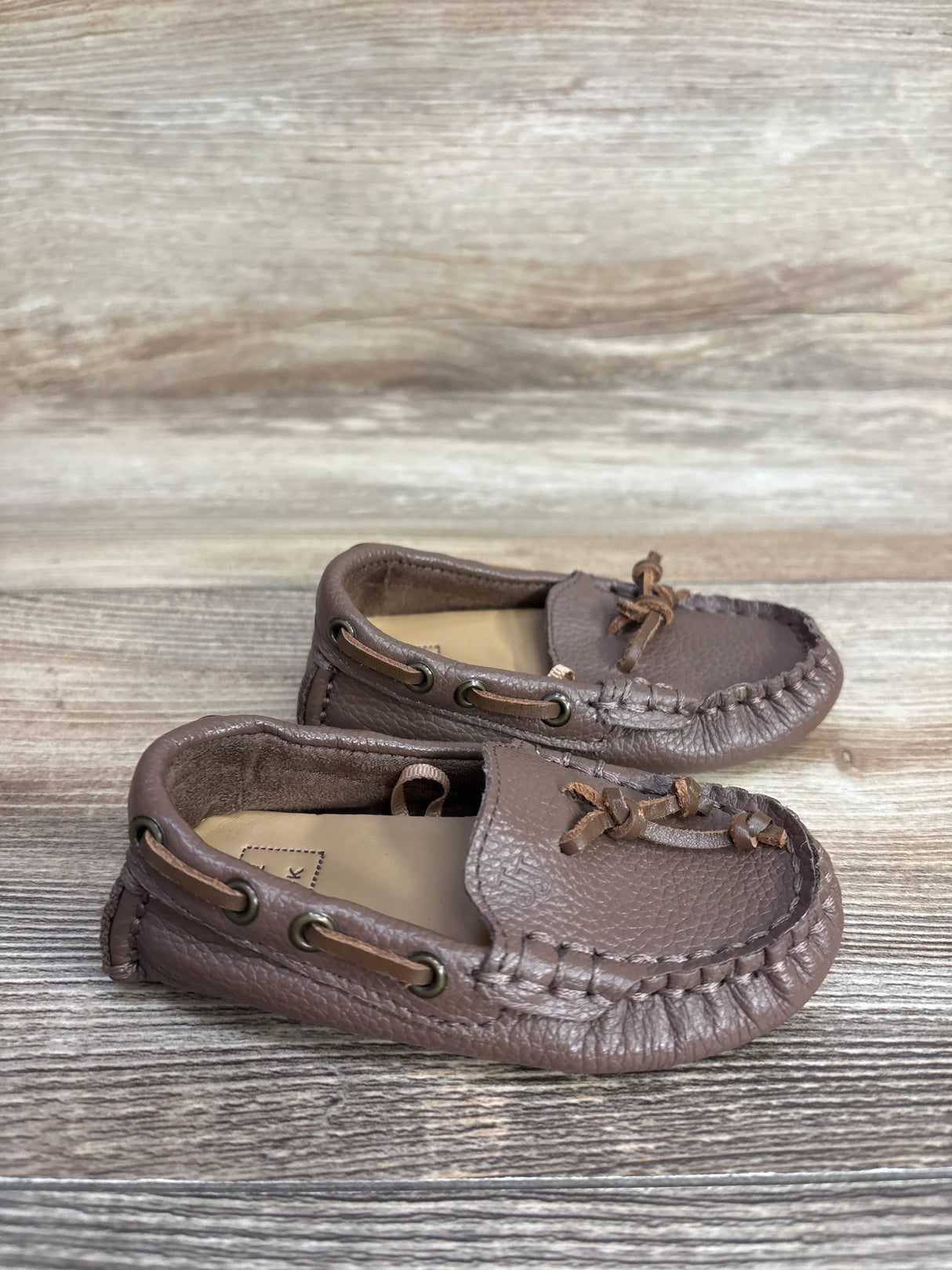 Janie & Jack Leather Driving Shoe Brown sz 5c