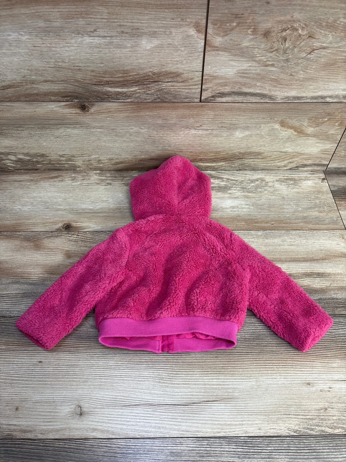 Janie & Jack Faux Fur Hooded Jacket in Amara Pink sz 6-12m