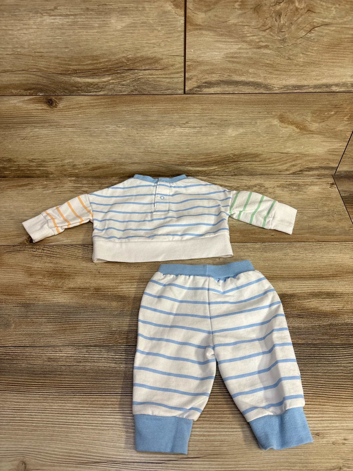 Disney Baby Striped Mickey Mouse Pull Over Sweater & Jogger Set White sz Newborn