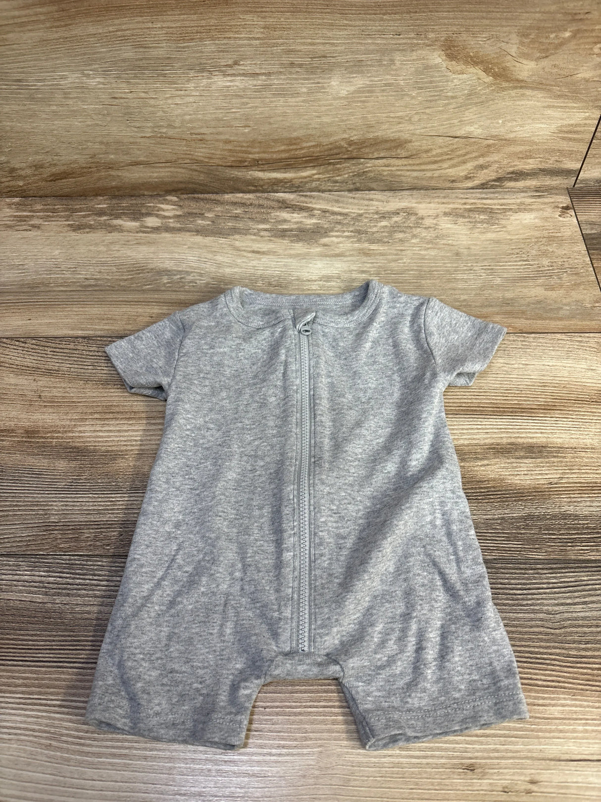 Jumping Beans Zip-Up Shortie Romper Grey sz Newborn