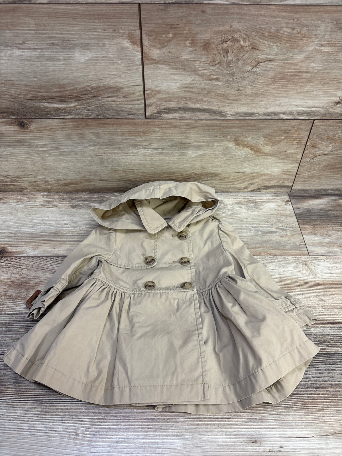 Ralph Lauren Hooded Trench Coat Beige sz 9m