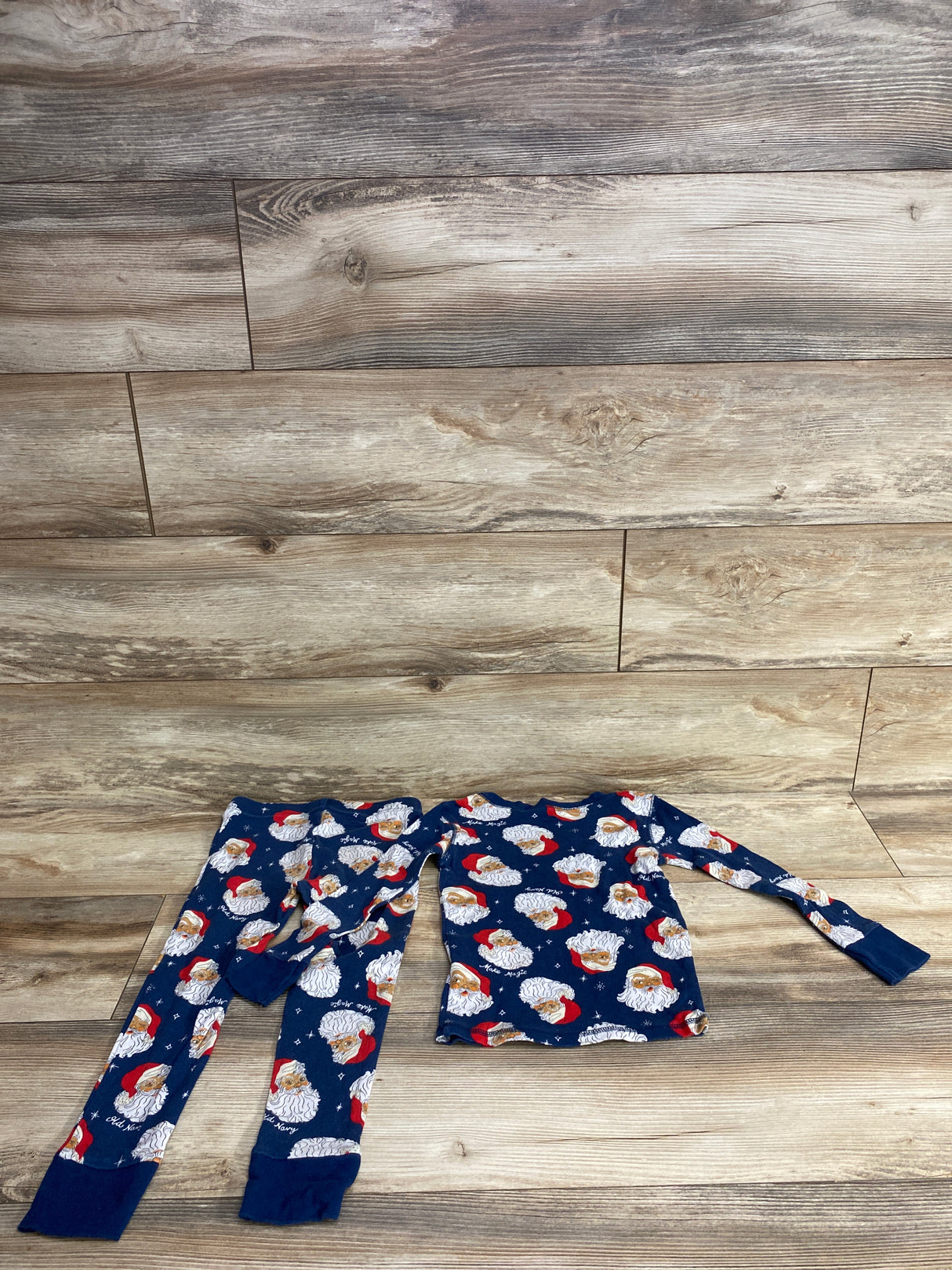 Old Navy 2pc Santa Pajama Set Navy sz 5T