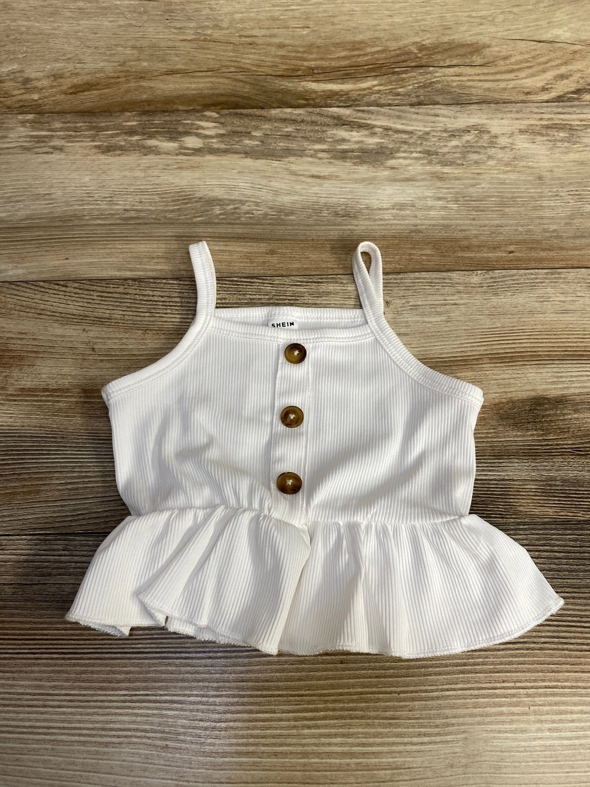 Shein Peplum Top White sz 12-18m - Me n Mommy To Be