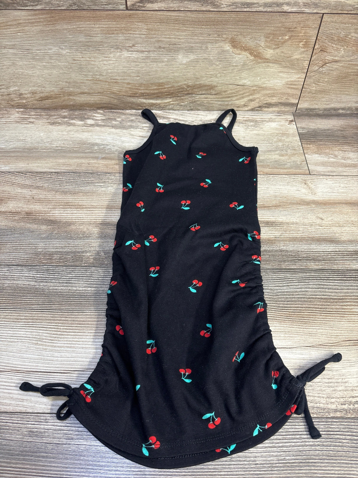Art Class Cherry Print Sleeveless Dress Black sz 4/5T
